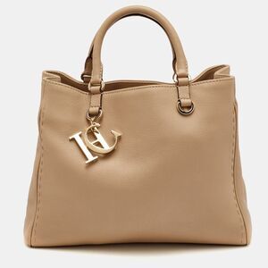 Ch Carolina Herrera Ch Charm Beige Leather Shopper Tote